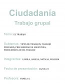 El trabajo y la precariedad laboral - TP de Ciudadanía