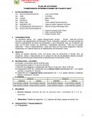 Plan de actividad deportiva