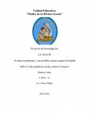 El cáncer pulmonar y sus posibles causas según el hospital SOLCA (Sociedad de Lucha contra el Cáncer)