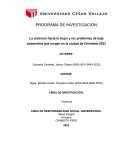 La violencia hacia la mujer y los problemas de baja autoestima que surgen en la ciudad de Chimbote 2023