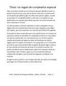 Un regalo de cumpleaños especial