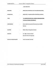 La administración del cambio organizacional es una actividad esporádica. Página 1