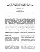 Actividad de agua en queso tipo mozzarella y galletas tipo de soda