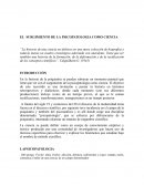 El surgimiento de la psicopatologia como ciencia