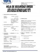 Hoja de seguridad - Latex Acrilico Satina