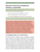 Diferentes tendencias pedagógicas: liberales y progresistas