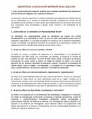 Desafios de la educación superior en el siglo XXI
