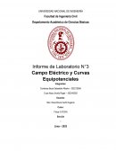 Informe de Laboratorio N°3 Campo Eléctrico y Curvas Equipotenciales