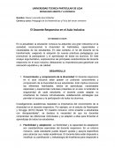 El Docente Responsivo en el Aula Inclusiva