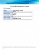 La estructura del reporte de costos