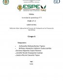 Reflexión Sobre Aplicación de Procesos de Evaluación en los Procesos de Aprendizaje