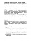 Alteraciones del ciclo menstrual: Terminos básicos