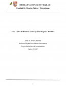 Vida y obra de Évariste Galois y Peter Lejeune Dirichlet