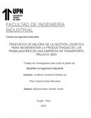 Propuesta de mejora de la gestión logística para incrementar la productividad de los trabajadores en una empresa de transporte