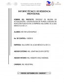 Proceso de mejora en actualización y digitalización de planos a moldes de inyección plástica en la empresa Vallourec Oil & Gas México S.A de C.V