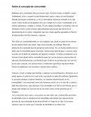 Sobre el concepto de comunidad