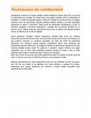 Testimonio de solidaridad