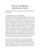 Cáncer y alimentación