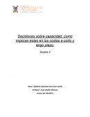 Decisiones sobre capacidad: como implican éstas en los costos a corto y largo plazo
