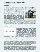 Pressure Cookers & Gas Laws