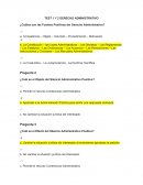 Test 1 y 2 Derecho administrativo