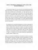 Conocimiento, aprendizaje y capital social como motor de desarrollo