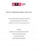 Uso adecuado de agua en la escuela