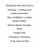 Análisis de la prueba Rorschach