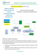 Planificación y Programación de Mantenimiento