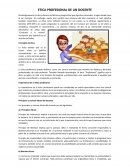 Ética profesional de un docente