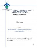Antecedentes de comercio en el mundo