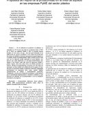 Propuesta de mejora de la productividad en la línea de soplado en las empresas PyME del sector plástico