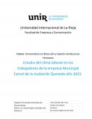 Estudio del clima laboral en los trabajadores de la empresa Municipal Camal de la ciudad de Quevedo año 2021