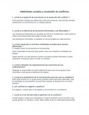 Habilidades Sociales y Resolución de conflictos