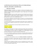 La dinámica de la entrevista clínica y la triada de base: síntoma, demanda y transferencia