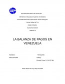 La balanza de pagos en Venezuela