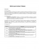 Rúbrica para Evaluar Trabajos