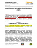 Reglamento interno de trabajo empresa cartagueña de desarrollo “ Emcade”