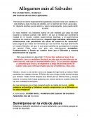 Allegarnos más al Salvador