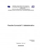 Función gerencial y administrativa