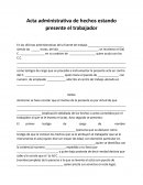 Acta administrativa de hechos