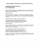 Guía de pruebas de recorrido y evaluación de controles Corporación Hotelera Metor S.A