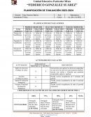 Planificación de evaluaciones
