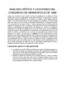 Análisis crítico y lecciones del congreso de Minneapolis de 1888