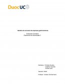 Gestión de recursos de empresas gastronómicas