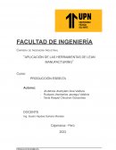 Aplicación de las herramientas de lean manufacturing