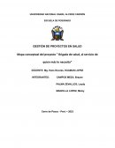 Mapa conceptual del proyecto " Brigada de salud, al servicio de quien más lo necesita"