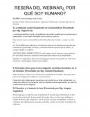 Reseña del webinar ¿Por qué soy humano?