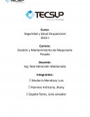 Gestión y Mantenimiento de Maquinaria Pesada