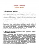 Actividad 1. Diagnóstico Evaluación, ¿para qué?